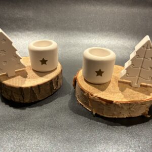 Stabkerzenhalter auf Baumscheibe
