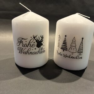 Stumpenkerzen - verschiedene Motive